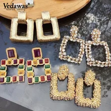 Серьги с кристаллами Vedawas ZA, Женские Ювелирные изделия, массивные Висячие серьги для женщин, вечерние, для помолвки, Oorbellen, xg2414