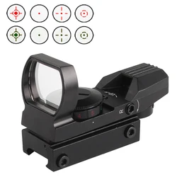 Hunting Outdoor 4 Reticle Reflex Tactical 1X22X33 Holographic Red Dot Sight Scope fit 20mm Rail HT5-0010 Hunting Outdoor 4 Reticle Reflex Tactical 1X22X33 Holographic Red Dot Sight Scope fit 20mm Rail HT5-0010