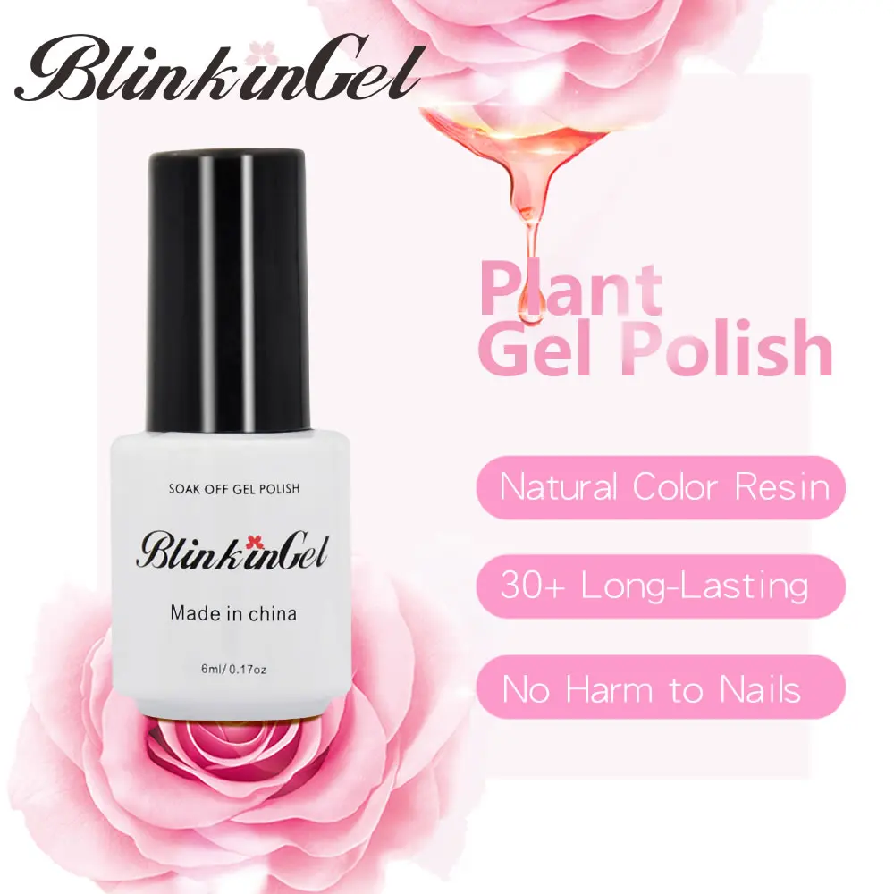 BlinkinGel разноцветный Блестящий Гель лак для ногтей неоновый простой УФ акриловый