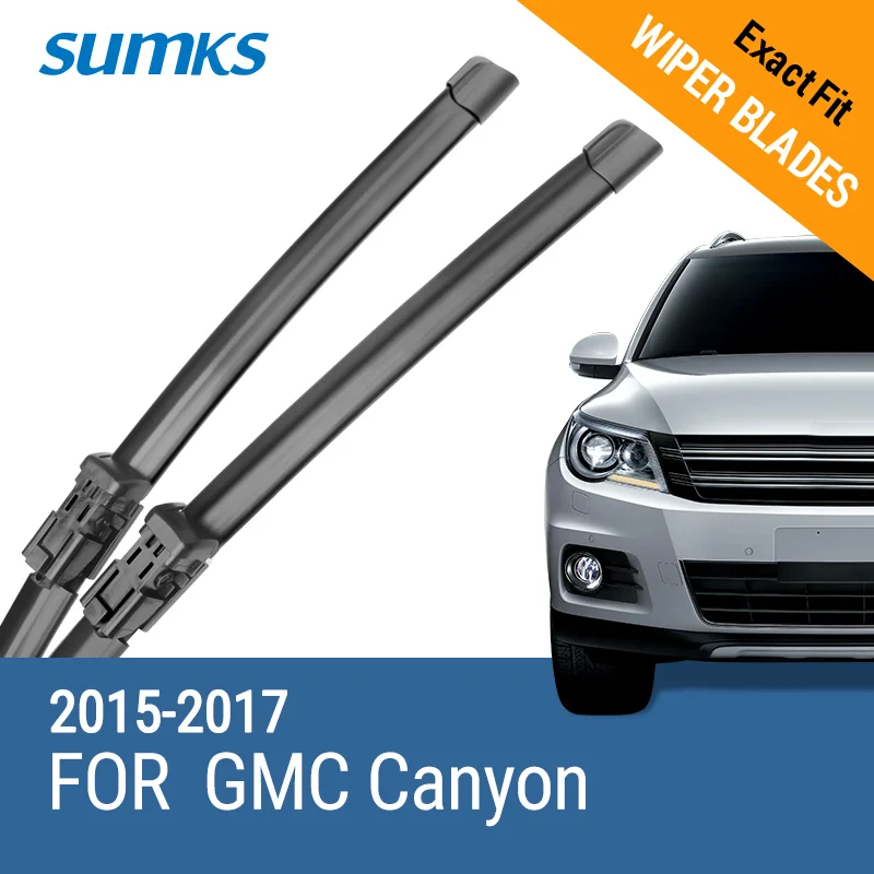 SUMKS Wiper Blades for GMC Canyon 22"&18" Fit Push Button Arms 2015