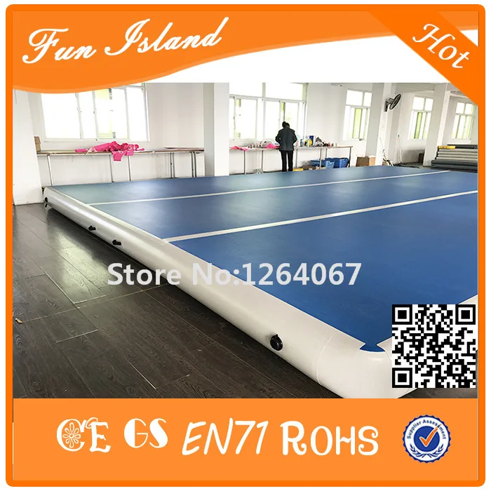 

Free Shipping 6x6x0.3m Large Square Air Tumble Gym Flooring Mat Inflatable Air Jumping Track For Gymnastics