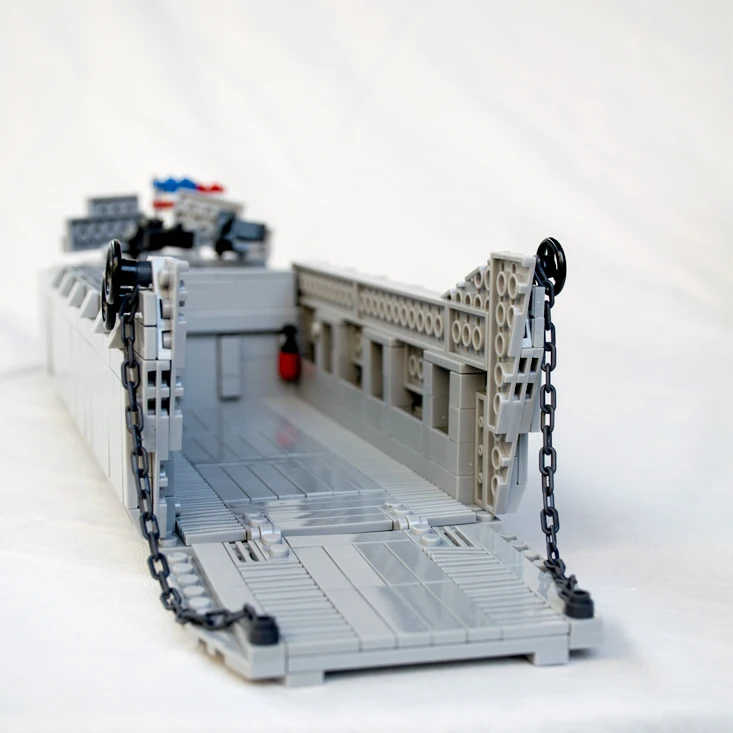 

WW2 US Army Higgins Landing Craft MOC UV-Printing Building Brick military weapon accessories DIY mini figures original toys gift