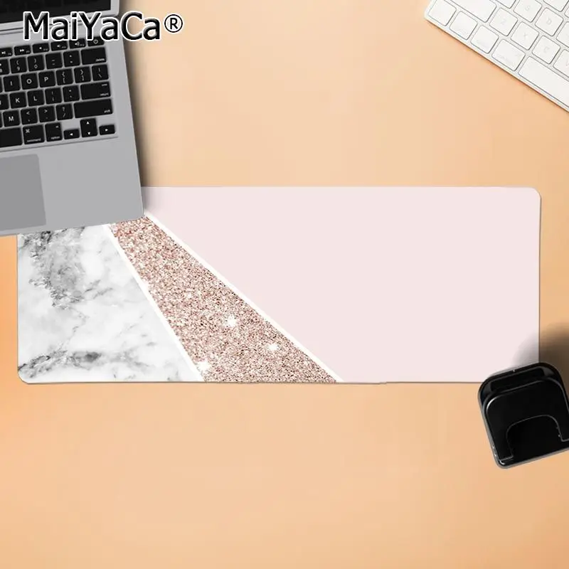 MaiYaCa дизайн Россия белый розовый золотой мраморный коврик для мыши геймерская игра коврики резиновые мышь прочный коврик для мыши на стол - Цвет: LockEdge 30x80cm