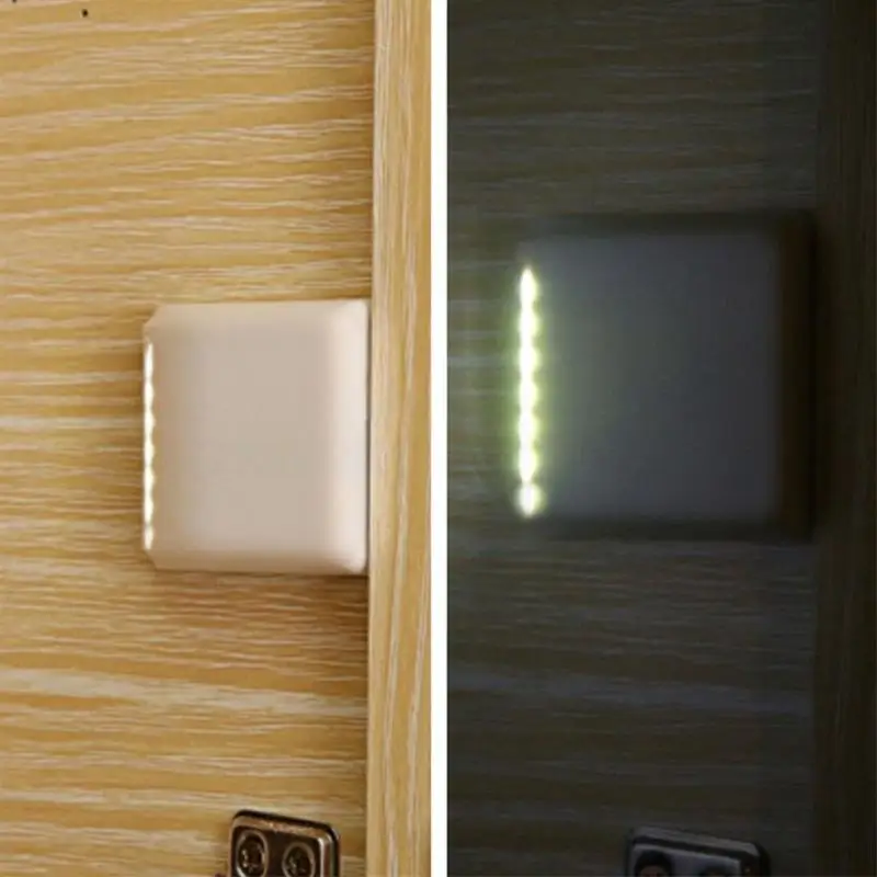 12V Светодиодный светильник Сенсор ночника внутренний шарнир ящик платьяного шкафчика Батарея питание Кабинета лампы светильник