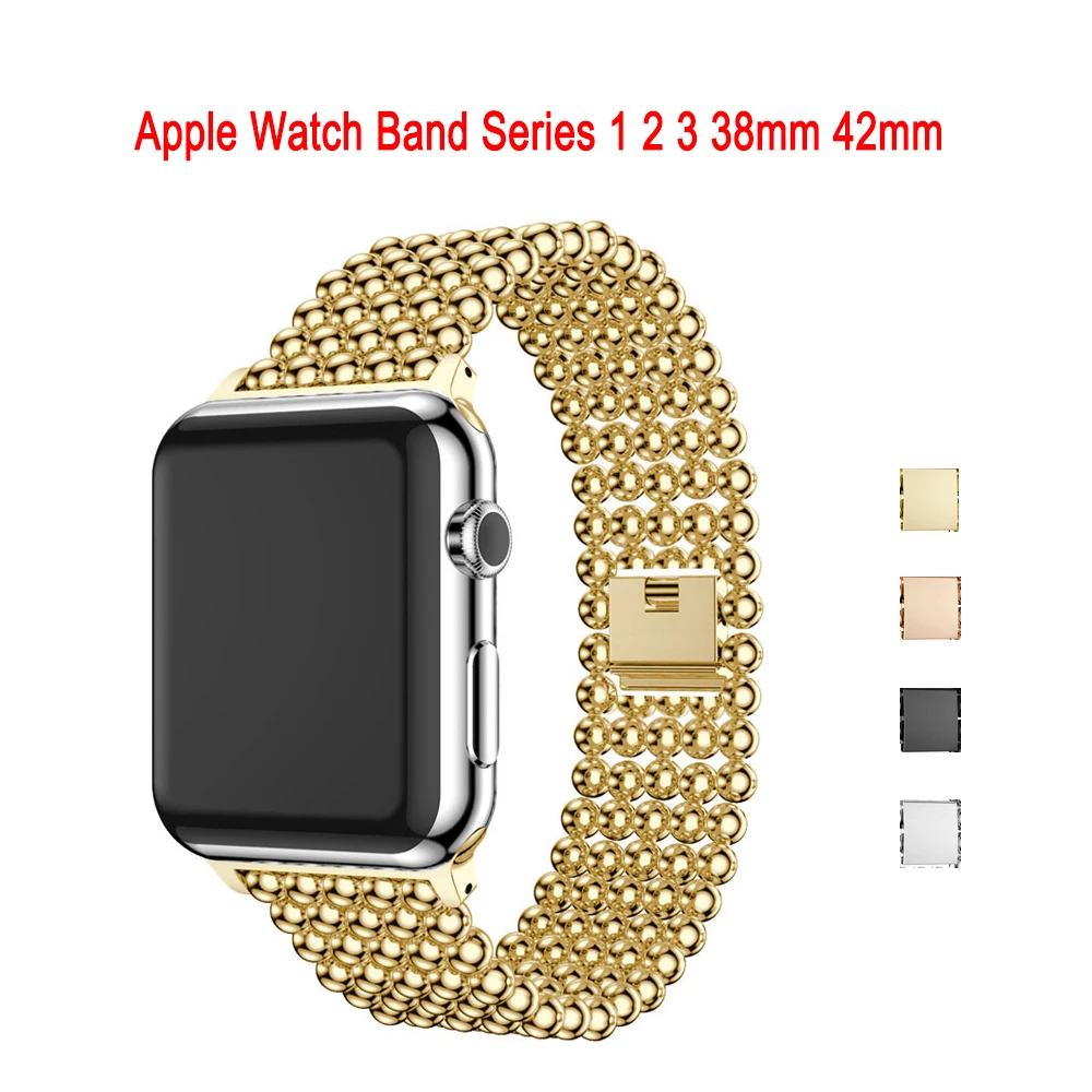 Ремешок для часов из нержавеющей стали Apple Watch 5 4 3 2 38 мм 42 серия 1 женский браслет