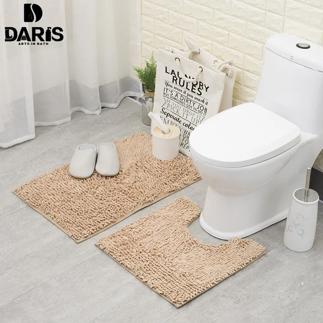 Anti Slip Bathroom Floor Mat Machine Washable Microfiber Chenille Anti Slip Bathroom Floor Mat Machine Washable Microfiber Chenille Bath Mats Toilet Door Outdoor