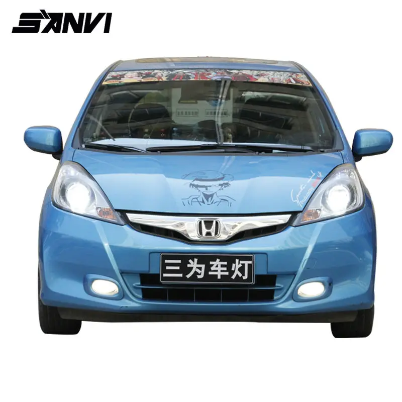 headlights for Honda Jazz Fit Projector lens Halos HID (2)