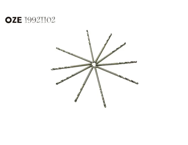 

OZE19921102 10pcs HSS 0.5/0.6/0.7/0.8/0.9/1/1.1/1.2/1.3/1.4/1.5/1.6/1.7-2.5mm Dia. Tip Straight Shank Twist Drill Bit Gray