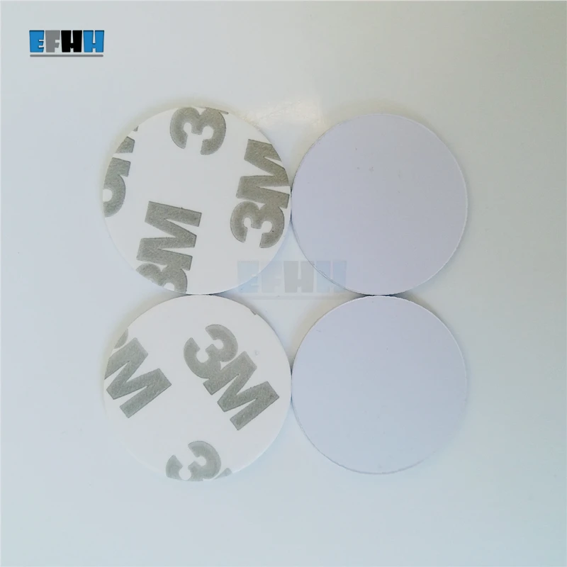 125 кГц EM4100 диаметр 25 мм RFID монетная карта с 3м Adhensive стикер только для чтения TK4100 ID в