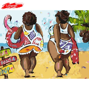 

Vrolijk Schilderij Wall Art Canvas Oil Painting By Numbers Fashion Ladies Women Figure Pictures Home Decor No Frame