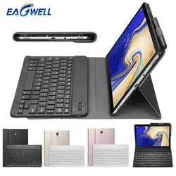 Bluetooth клавиатура кожаный чехол для samsung Galaxy Tab 10,5 ''T590 T595 съемная подставка для планшета крышка Беспроводной корпус клавиатуры