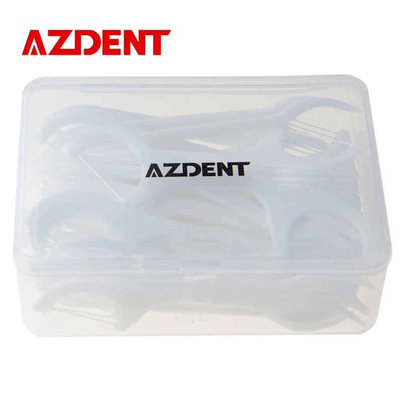 

AZDENT Tooth Cleaner 50 PCS Dental Floss Oral Care Teeth Stick Flossers Pick ToothPicks With Floss Dental Flosser Oral Hygiene