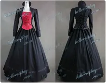 Gothic Victorian Brocaded Jacquard Dress Gown H008