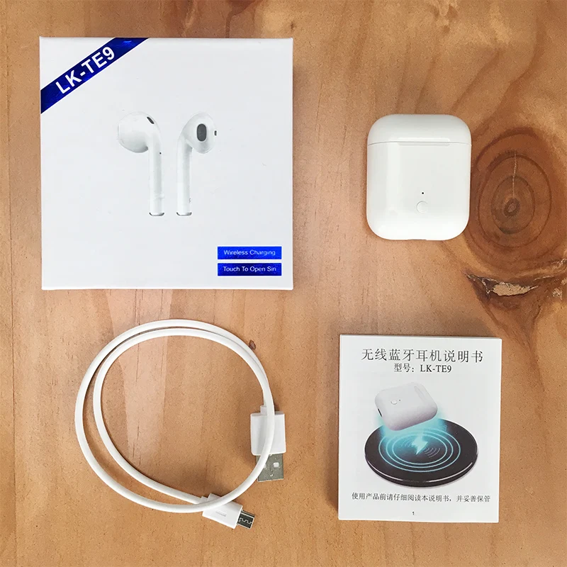 

2019 TWS i14 LK-Te9 Wireless earphones bluetooth 5.0 Wireless headset Auto-bluetooth support Pop-ups function for iphone7 x