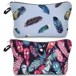 Модная косметичка, женские водонепроницаемые сумки для макияжа с фламинго, органайзер для путешествий, наборы туалетных принадлежностей