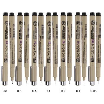 

8 pcs/Lot Sakura Pigma Micron needle for drawing sketch cartoon archival ink gel pen Stationery Animation Art supplies
