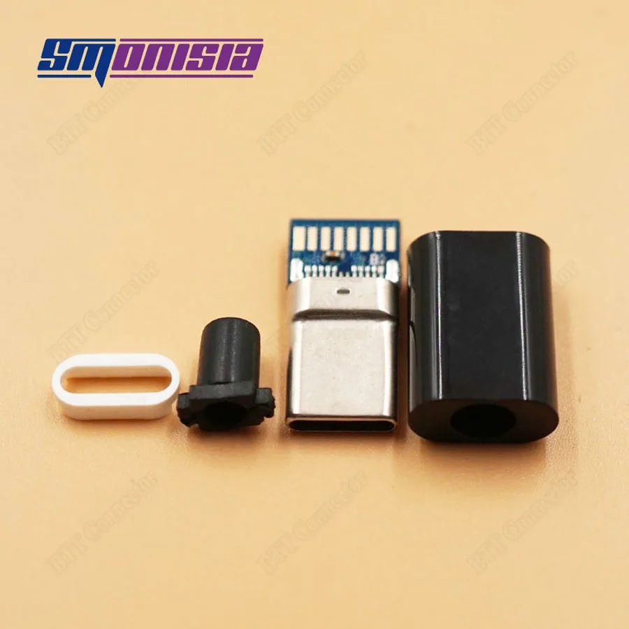 Smonisia 50 шт. DIY type C USB Штекерный Соединитель с печатной платой вилки 4 в 1 линии передачи данных терминалы для телефона