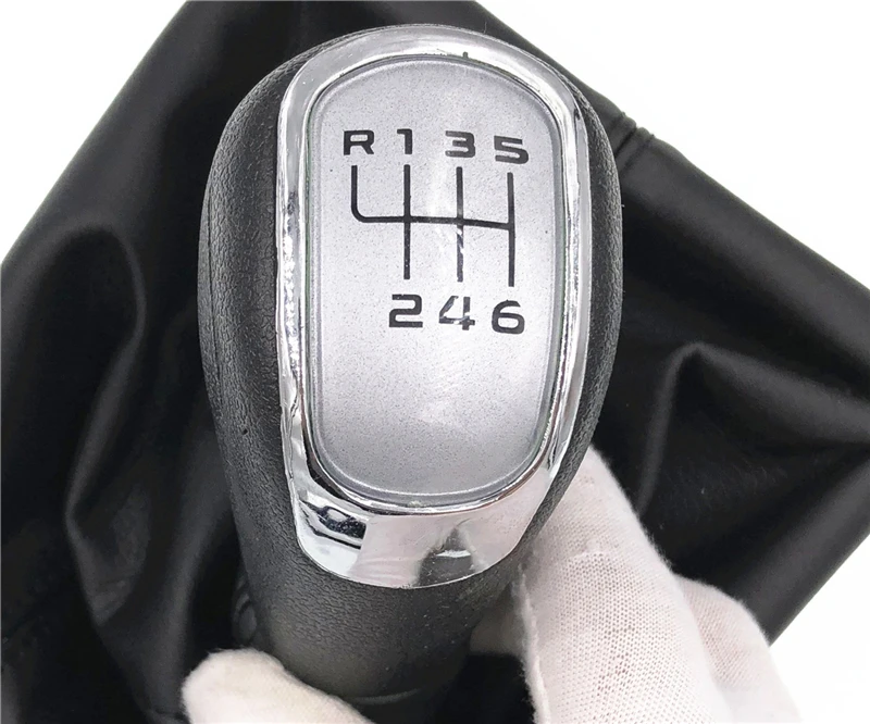 Высокое качество 6 скоростей ручки переключения передач автомобиля с Giator кожаный ботинок для Skoda Октавия II 09-12 YETI 09-12 ручка переключения передач