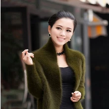 Spring and autumn women's cashmere sweater solid color knit long-sleeved cardigan fashion wild short jacket cashmere sweater new Spring and autumn women's cashmere sweater solid color knit long-sleeved cardigan fashion wild short jacket cashmere sweater new