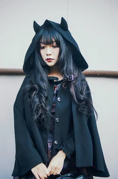 

Lolita Gothic Girl Woolen Warm-keeping Cloak Free Shipping