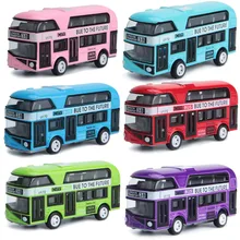 

New Arrivals 1:43 Kids Toy Car Model Double-decker London Bus Alloy Diecast Vehicle Toys For Boys Gift Decoration 6 Colors