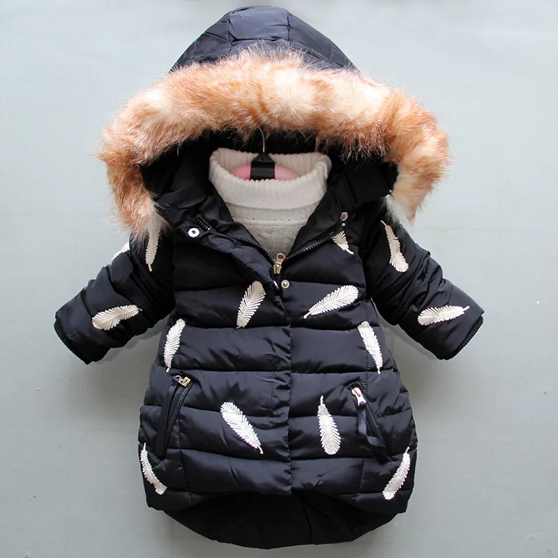 BibiCola winter infant girls coats jackets fashion style 2018 baby girls warm thick down parkas casual cotton casual snow suit