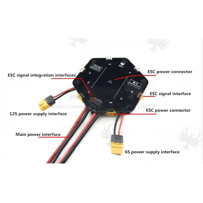 12S 6S six-axis power distribution management module Breakout board for DIY Agriculture drone spray gimbal