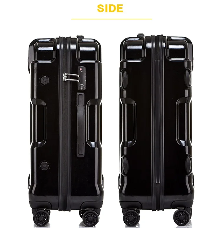 Сумка для багажа на колесиках с металлическим покрытием, чемодан для путешествий, роскошный бренд, деловая полировка, металлические сумки на колесиках
