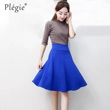 Plegie Skirts Womens High Waist Midi Skirt Spring Summer Streetwear Tutu Skirt Black Pink WineRed Faldas Mujer Moda 2019