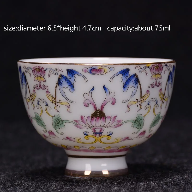 Jingdezhen ручная роспись эмаль цветные чайные чашки домашние маленькие саке чаши