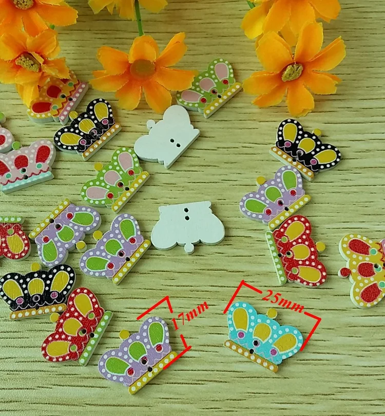 20//50//100pcs Mixed Christmas Wooden Buttons Fit Sewing Scrapbook 4 Holes 18mm