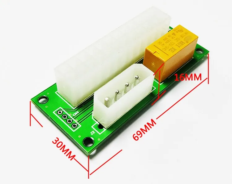 SATA 4Pin Desktop ATX 24PIN Dual PSU Power Synchronizer Start Extender Cable Card Adapter for BTC Miner Antminer Mining add2psu