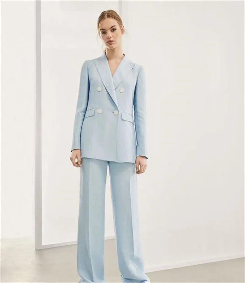 baby blue women suit