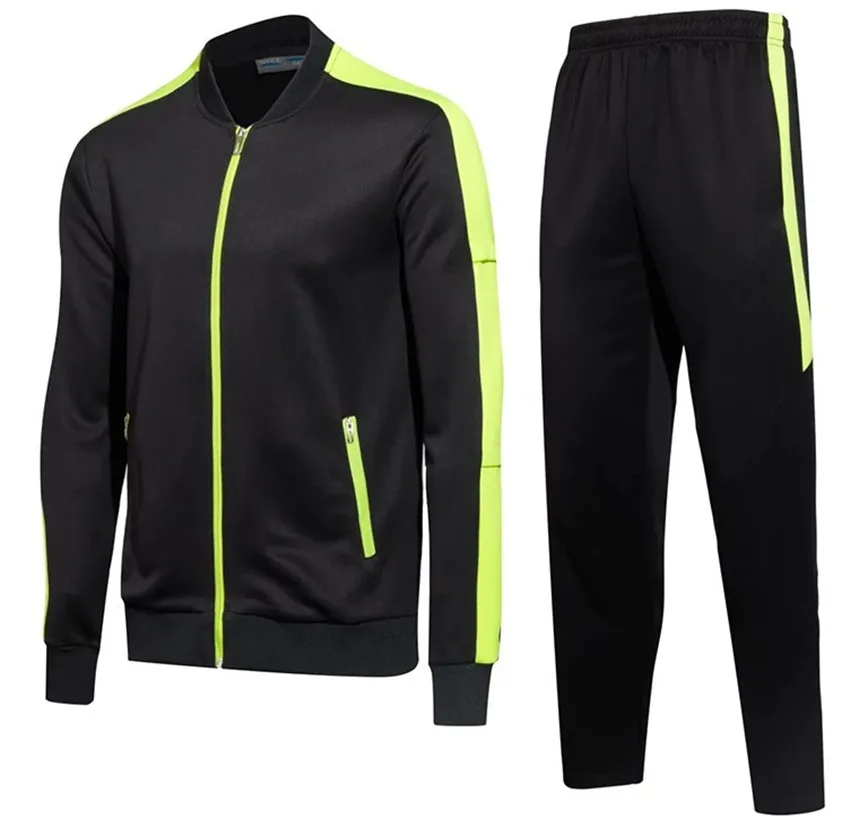 

Spring and Autumn Winter zipper jacket sportswear long sleeve running training Stitching hit color high quality sports suit men