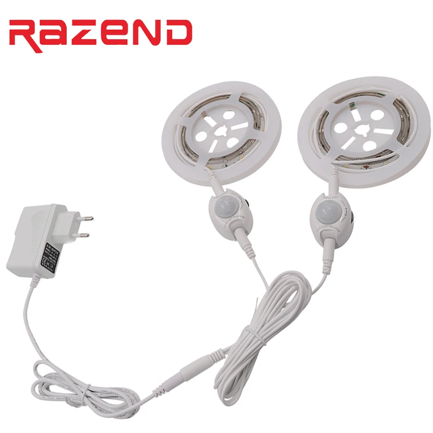 Günstige PIR Bewegungs sensor FÜHRTE Streifen Fita De Led Luz Wasserdicht intelligente Led nachtlicht Warmweiß Single Doppelbett Lampe Kit neue