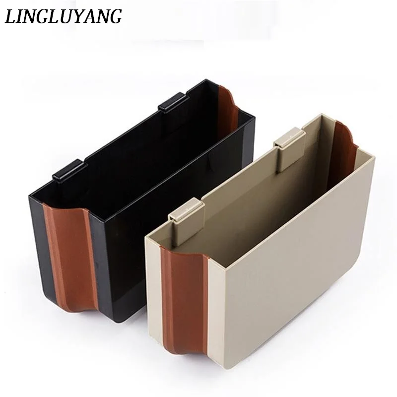 

Universal Car Back Seat Organizer Holder Storage Box Car Garbage Can Snacks Bottles storage Box For Mercedes Benz Bin Dust Case