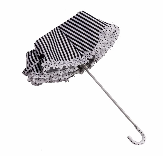 Черный полосатый Красочный качественный карманный мини-зонтик прозрачный кружевной зонтик для защиты от ветра складные зонты женский компактный дождевой зонтик