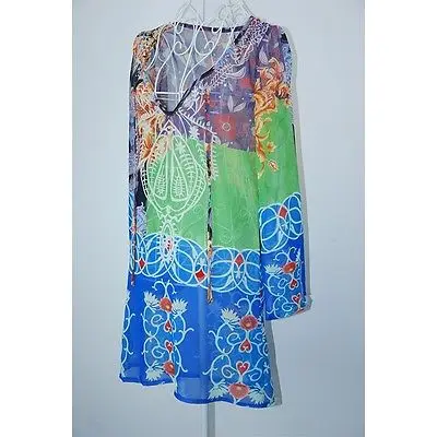 Sexy Women Long Sleeve Beach Skirt cover up Beachwear Swimwear Beach Wear Kaftan Ladies Summer bathing suit Dress coverup