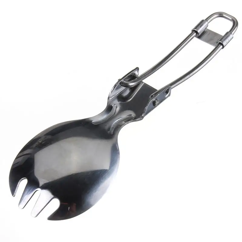 Портативный Открытый нержавеющей стали Spork Вилка& Совок/Ложка Кемпинг инструменты для пикника путешествия 1 шт