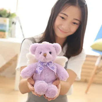 

25cm Cute Angel Bear Plush toys Stuffed plush bear cloth doll birthday gift for girl