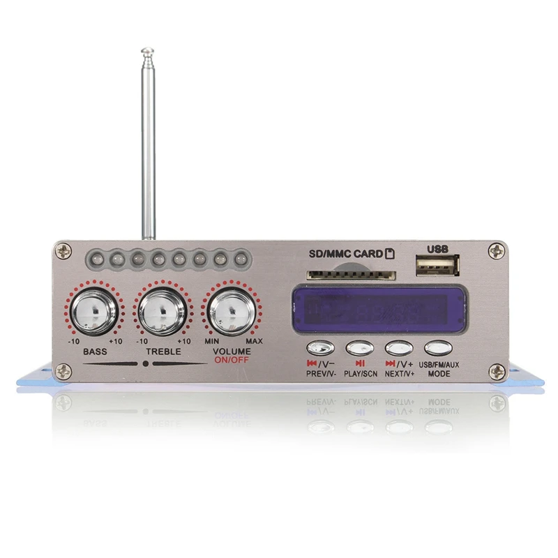 HY502S Bluetooth Car Power Amplifier Stereo Sound Mode HiFi 2 Channel Mini FM Audio + MP3 Speaker Music Player for iPod HY-502S