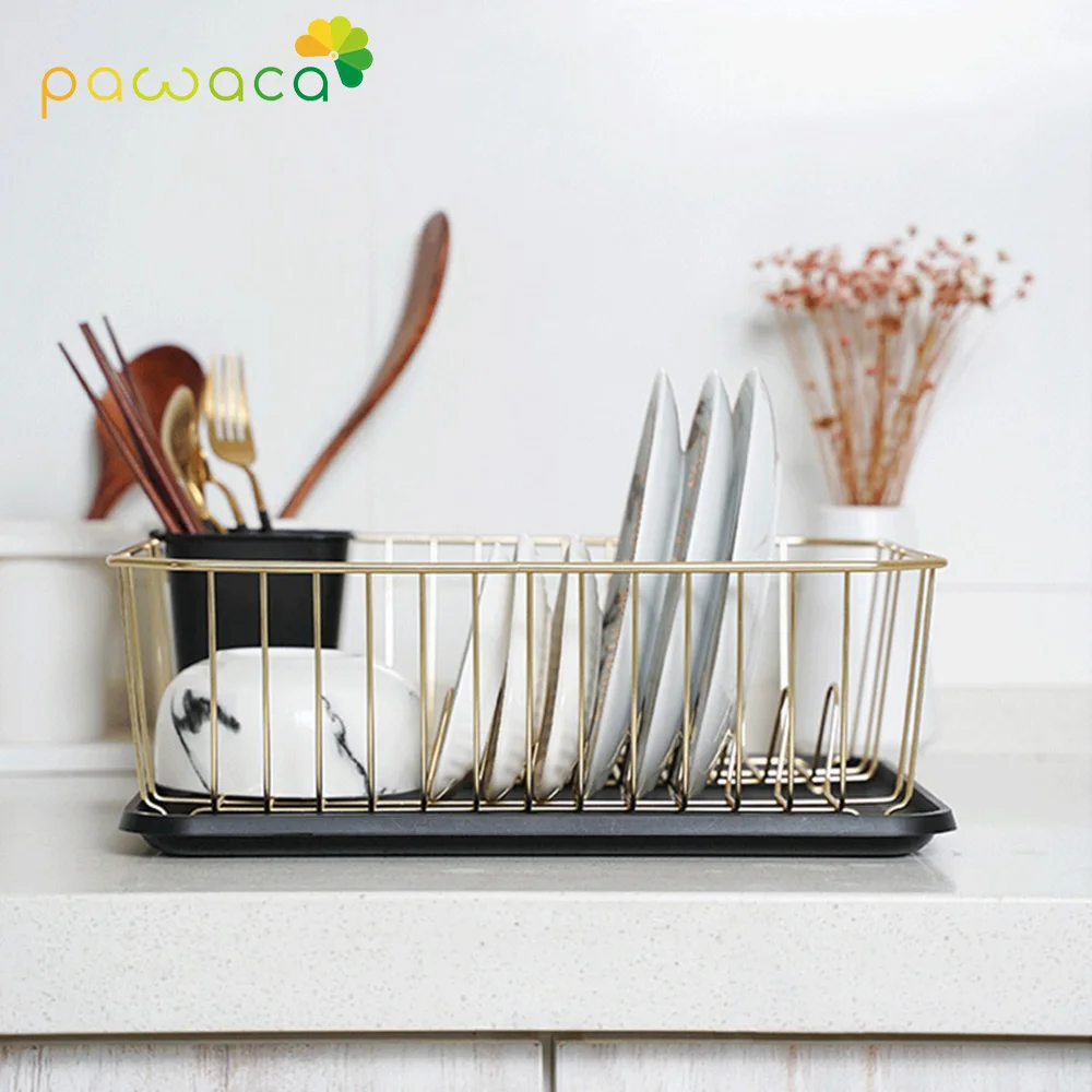 

3-Piece Set Removable Stainless Steel Kitchen Storage Dish Drainer Drying Rack Storage Holder Stand Kitchen Cabinet Organizer