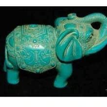 Живо Тибетский бирюзовый статуя слона