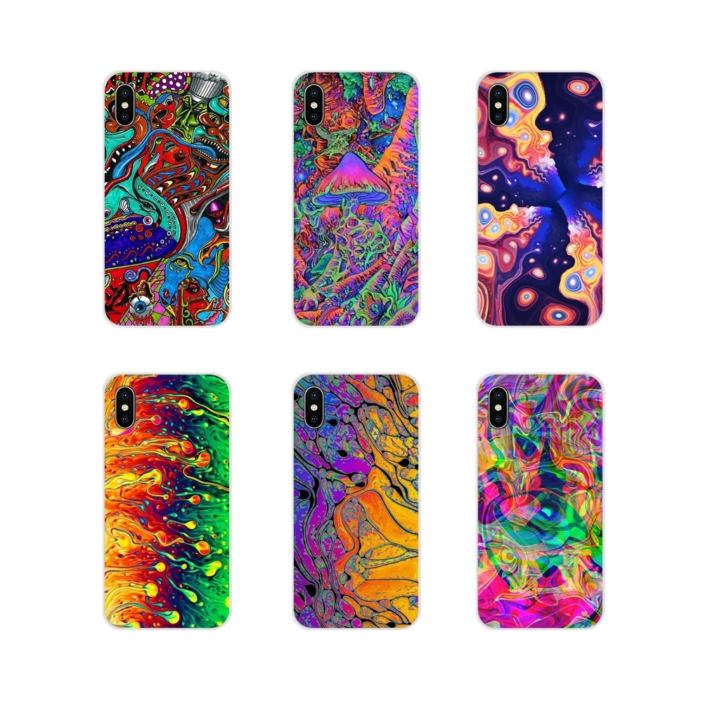 Абстрактные яркие аксессуары LSD в стиле Триппи чехол для телефона чехлы Huawei P Smart