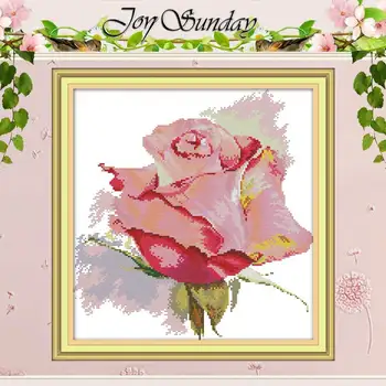 

Rose painting counted Cross Stitch 11CT 14CT Cross Stitch Set Wholesale DIY flower Cross-stitch Kit Embroidery Needlework