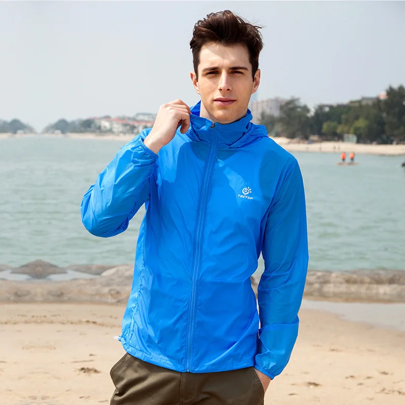 New Spring Summer Lightweight Breathable Skin Jackets Men UV Protection ...