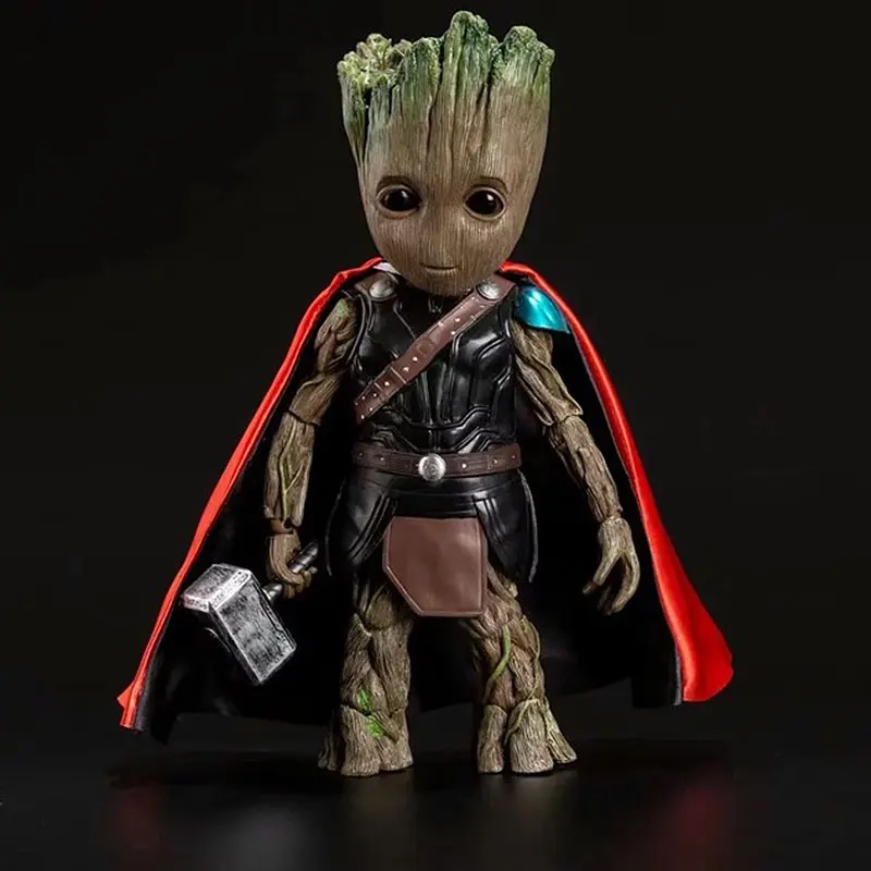 

Marvel guardians of the galaxy Avengers cute baby tree man COS Raytheon mobile joints Groot action figure Toys