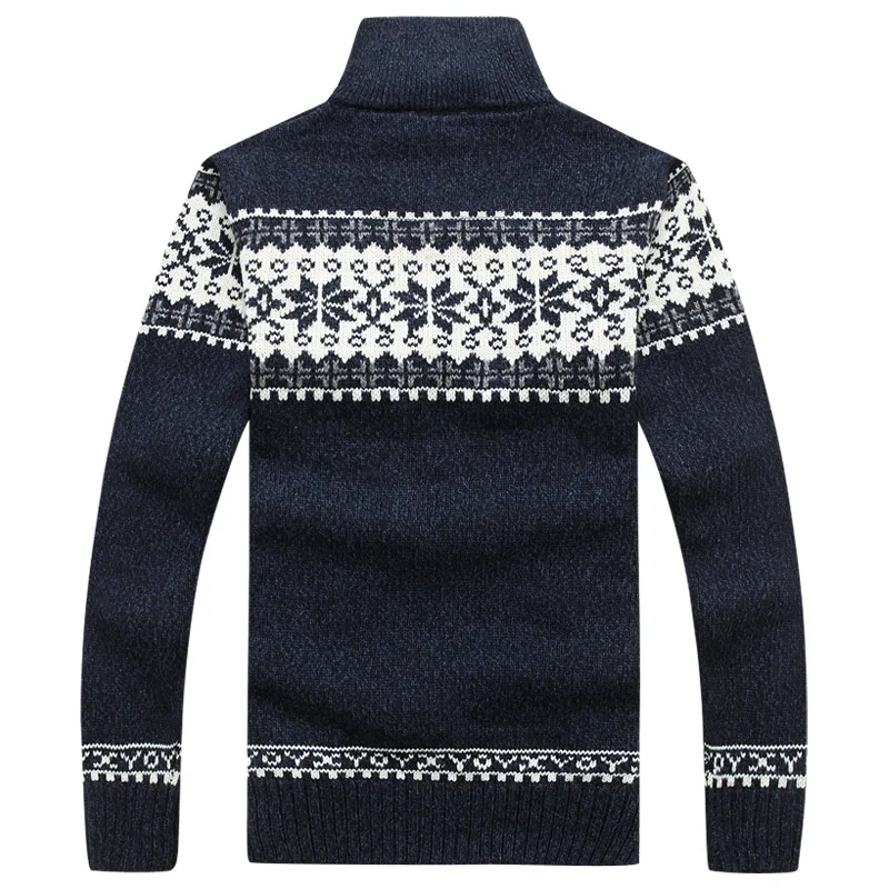 Bolubao Winter Sweater Men Fashion Quality Thick Warm Snowflake Christmas Sweater Male Cardigan Sweater Coat