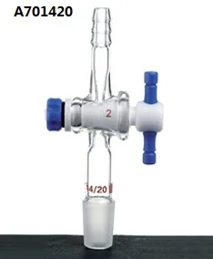 

A701420 synthware,Adapter, Vacuum, PTFE stopcock, Joint:14/20, Stopcock Bore:2mm