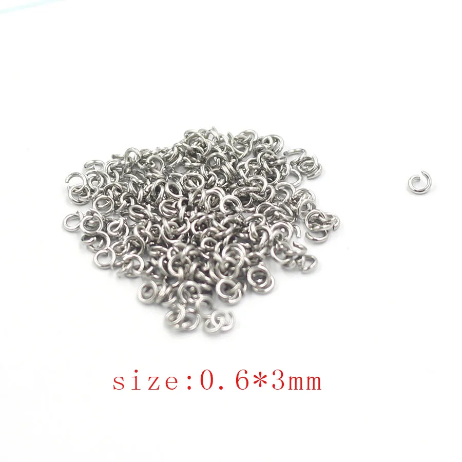 

Fnixtar Stainless Steel Open Jump Rings 0.6*3mm DIY Jewelry Findings Components 1000piece/lot